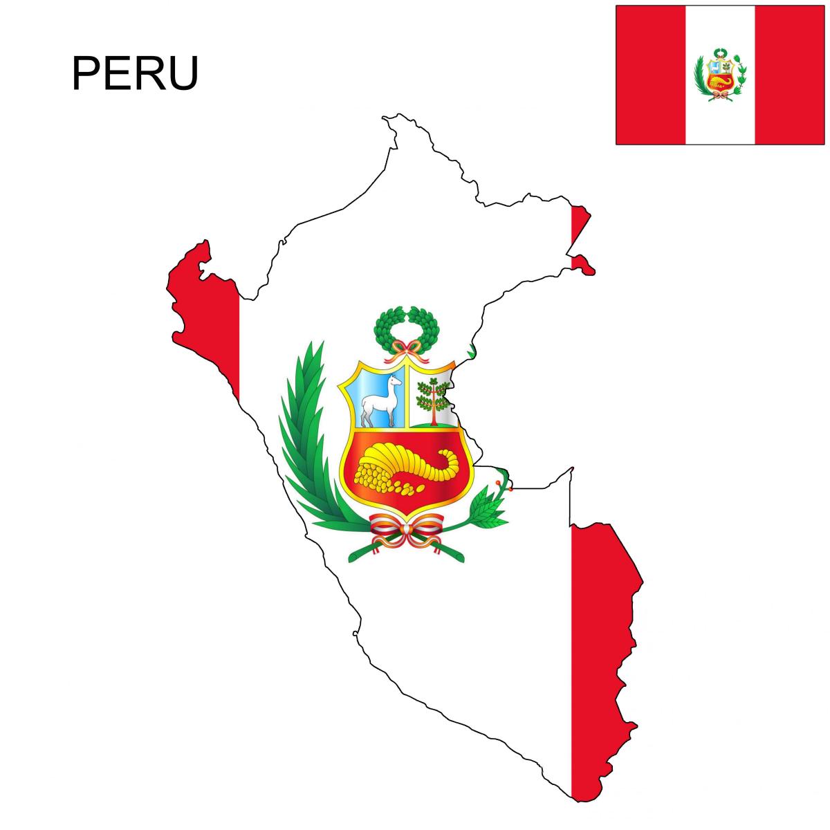 mapa Peru vlajka