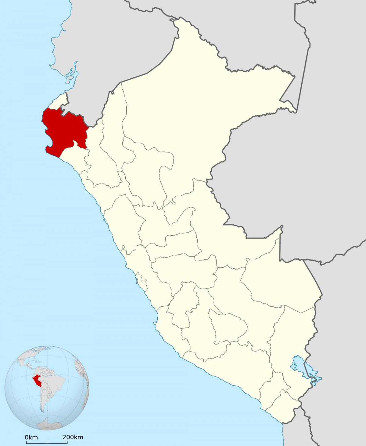 mapě z piura, Peru