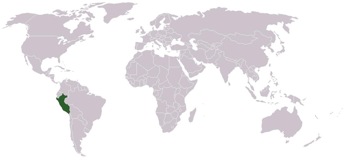 mapa Peru globální