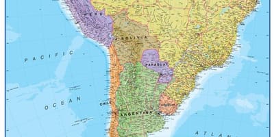 Mapa Peru jižní ameriky