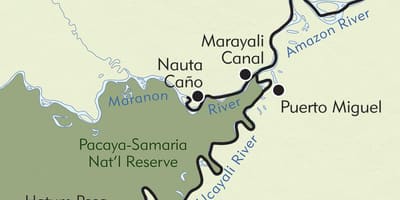 Amazon Peru mapě