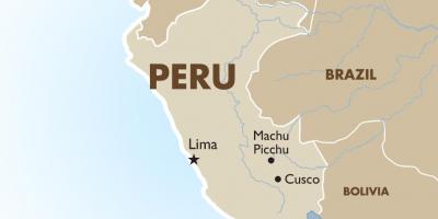 Mapa Peru a v okolních zemích