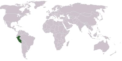Mapa Peru globální