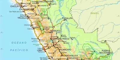 Andách Peru mapě