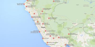 Letiště v Peru mapě