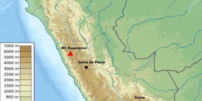 Nadmořská výška mapa Peru