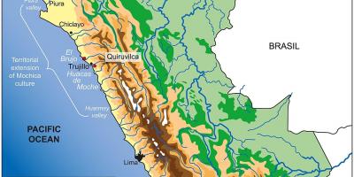 Peru geografie mapě