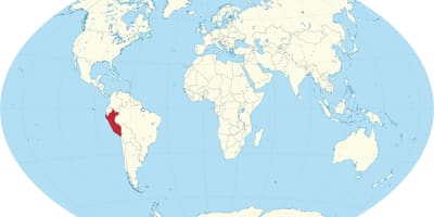 Peru, země na mapě světa