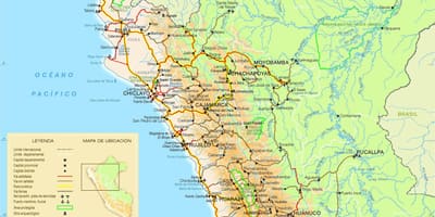Mapa severní Peru
