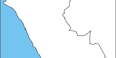 Mapa slepá mapa Peru